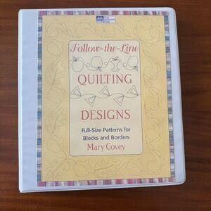 Mary Covey Follow the Line Quilting Pattern Binder Lot 48 Pg Pantograph Designs